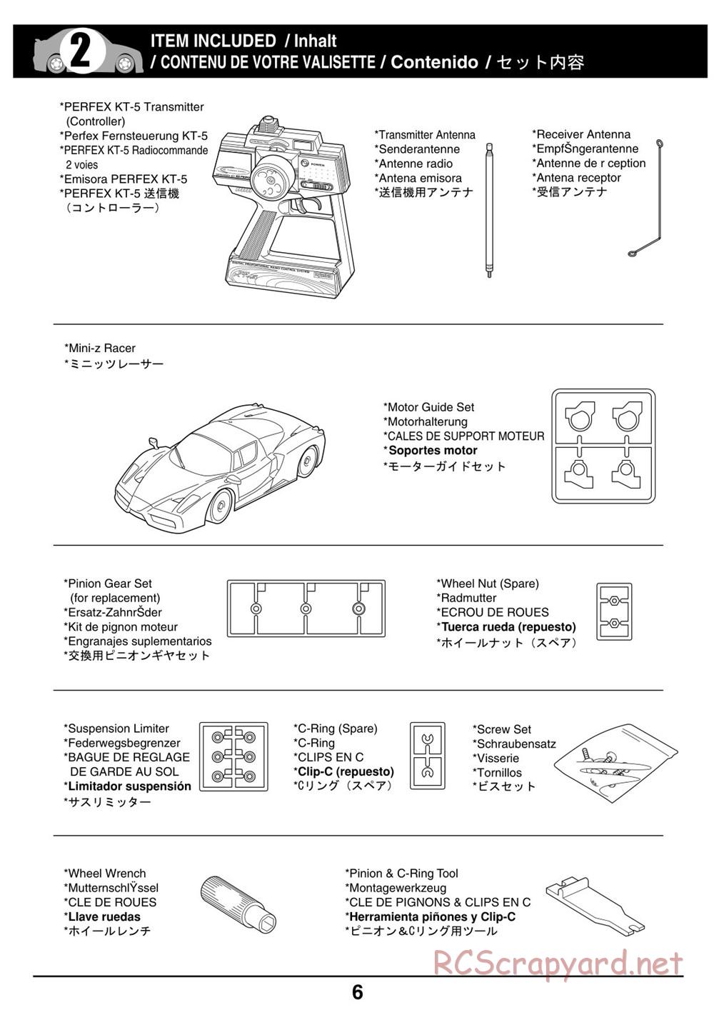 Kyosho - Mini-Z Racer MR02 - Manual - Page 6