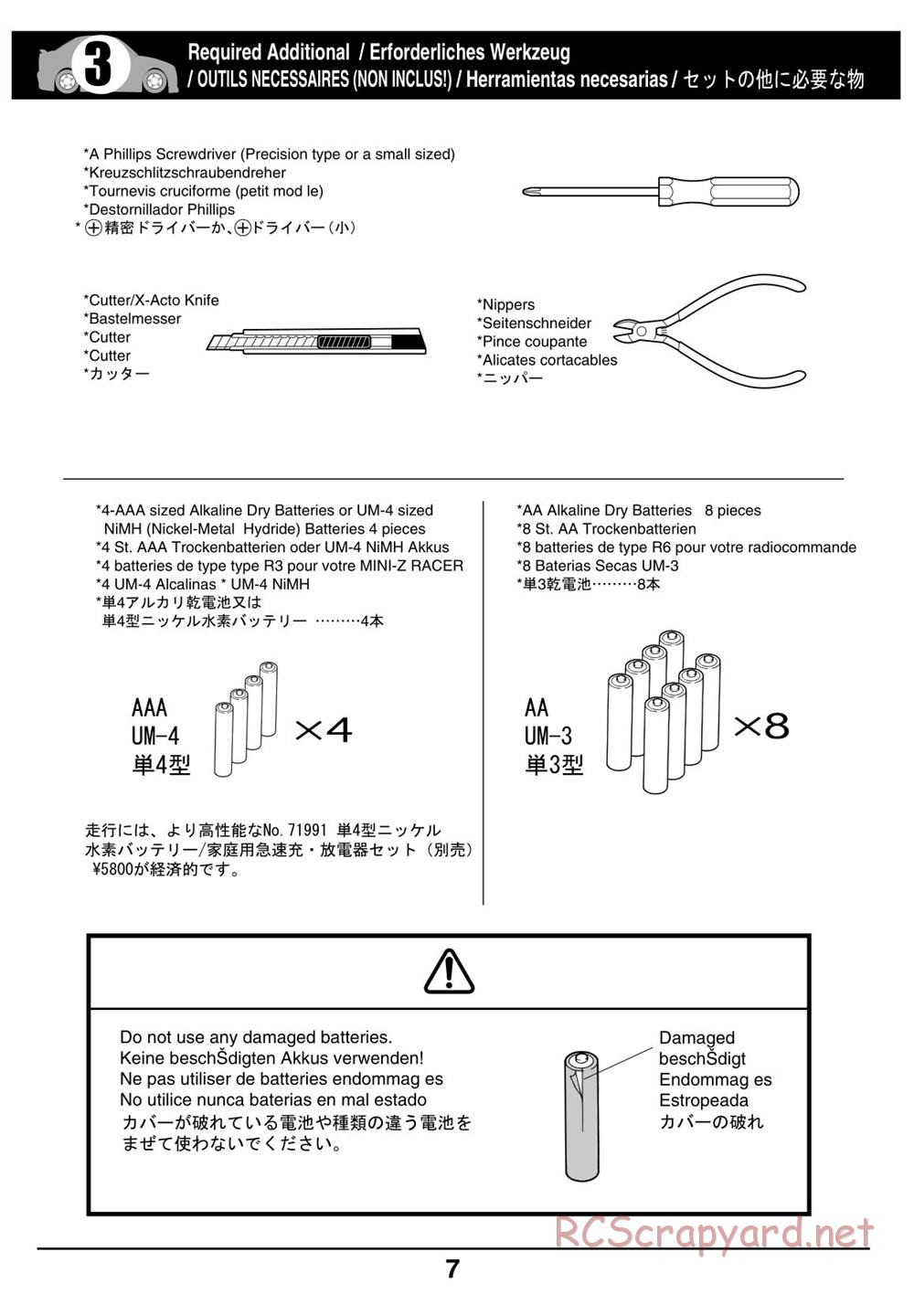 Kyosho - Mini-Z Racer MR02 - Manual - Page 7