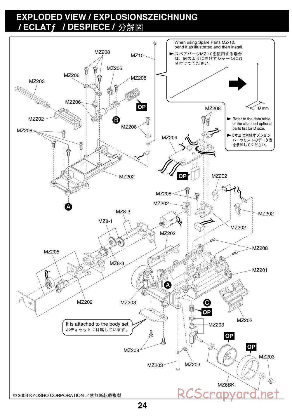 Kyosho - Mini-Z Racer MR02 - Manual - Page 24