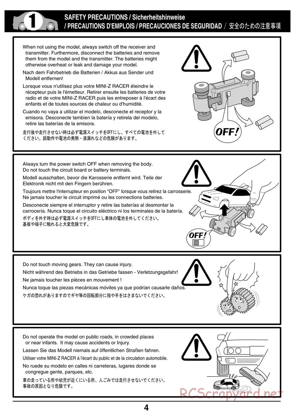 Kyosho - Mini-Z Racer - Manual - Page 4