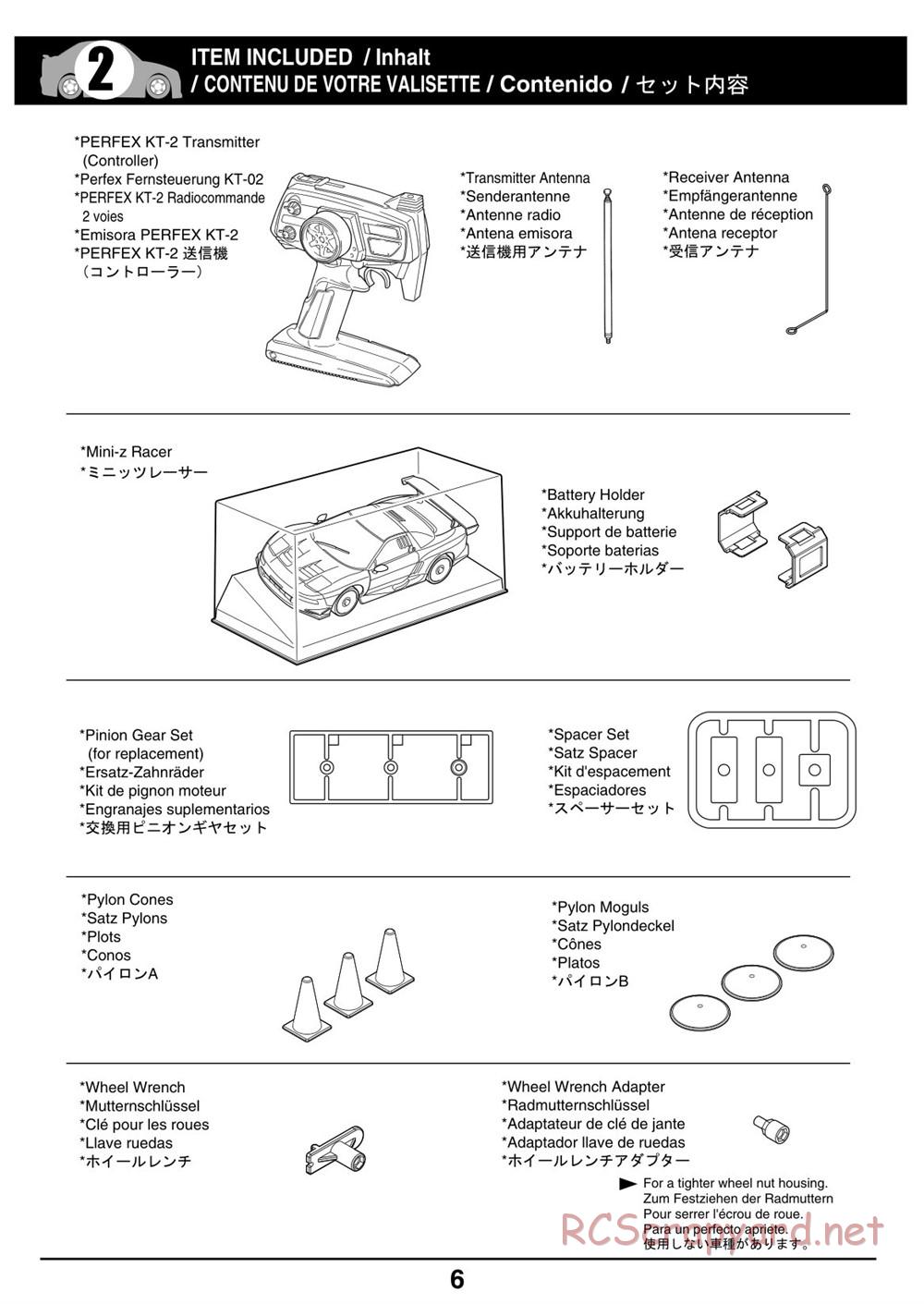 Kyosho - Mini-Z Racer - Manual - Page 6