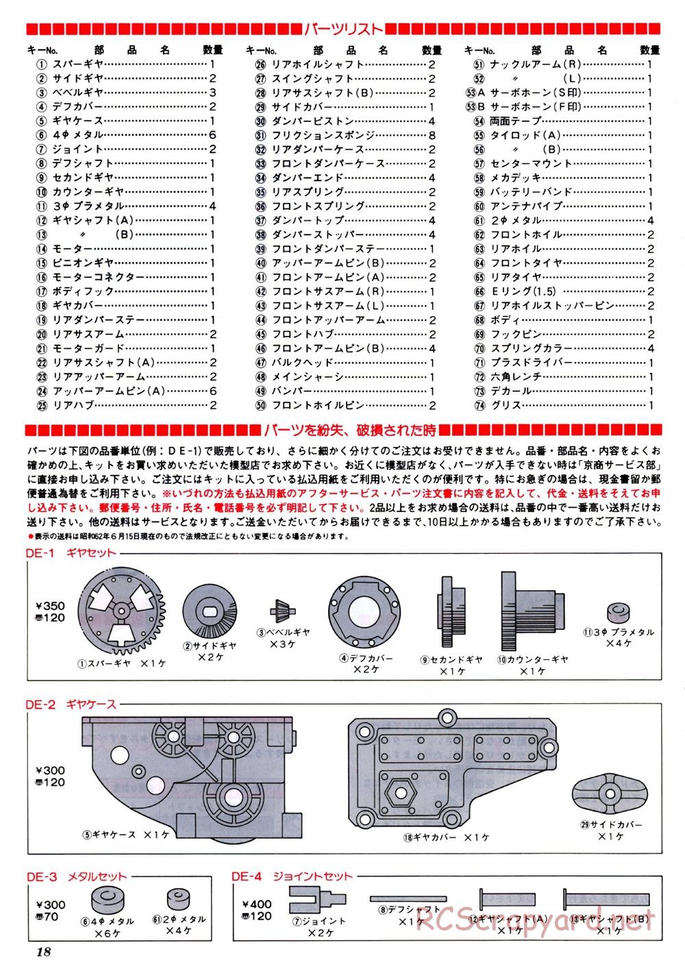 Kyosho - Baja Bugs - Turbo Optima 2WD - Manual - Page 18