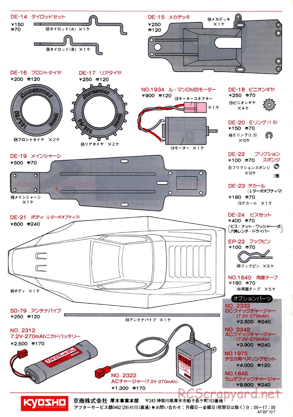 Kyosho - Baja Bugs - Turbo Optima 2WD - Manual - Page 20