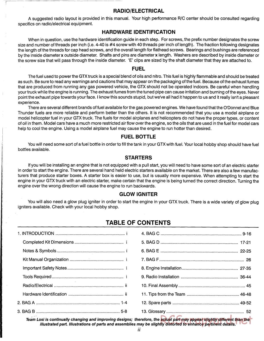 Team Losi - GTX - Manual - Page 3