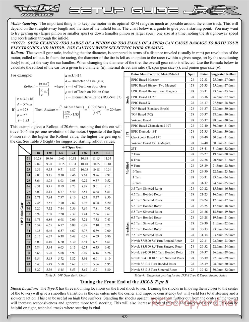Team Losi - JRX-S Type-R - Manual - Page 25