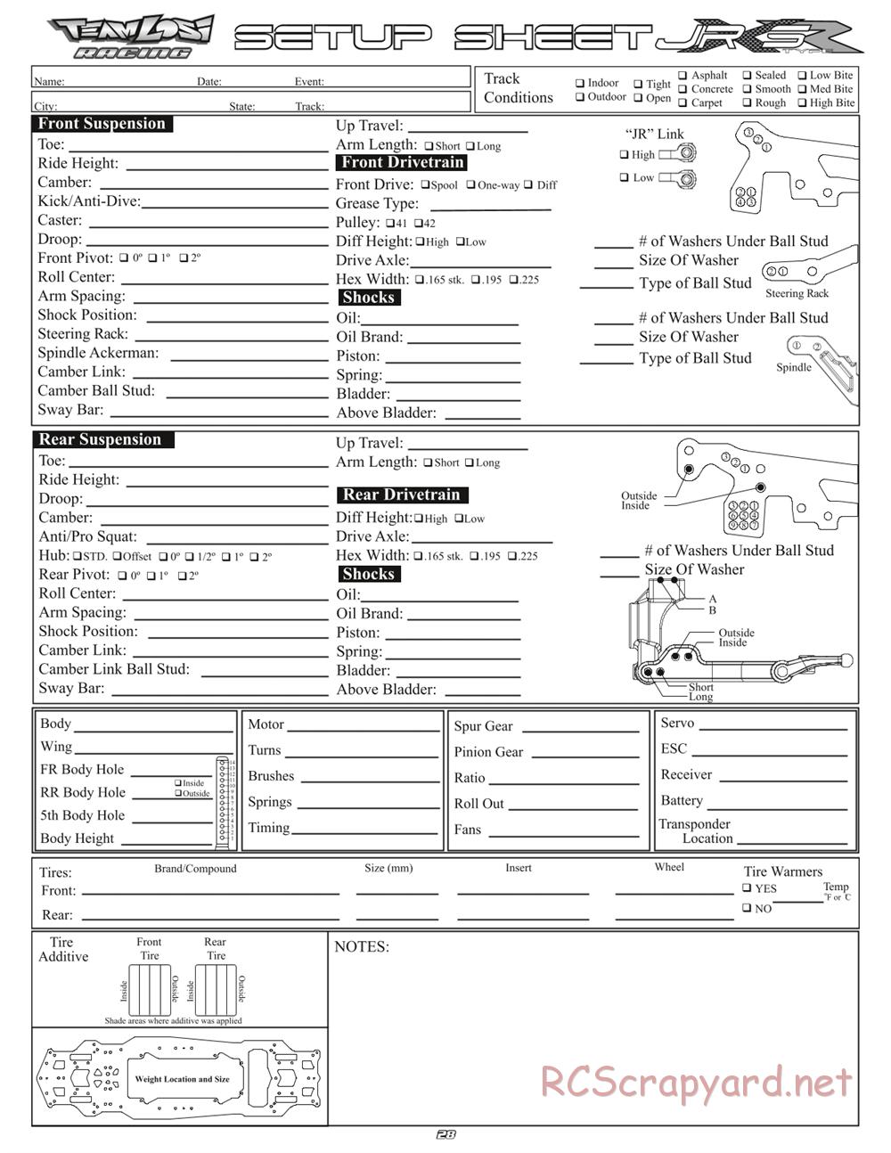 Team Losi - JRX-S Type-R - Manual - Page 31