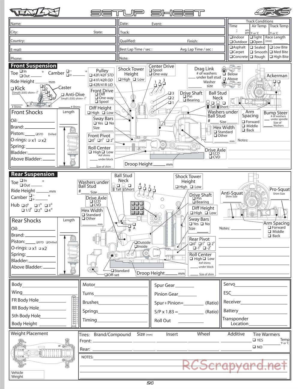 Team Losi - JRX-S - Manual - Page 27