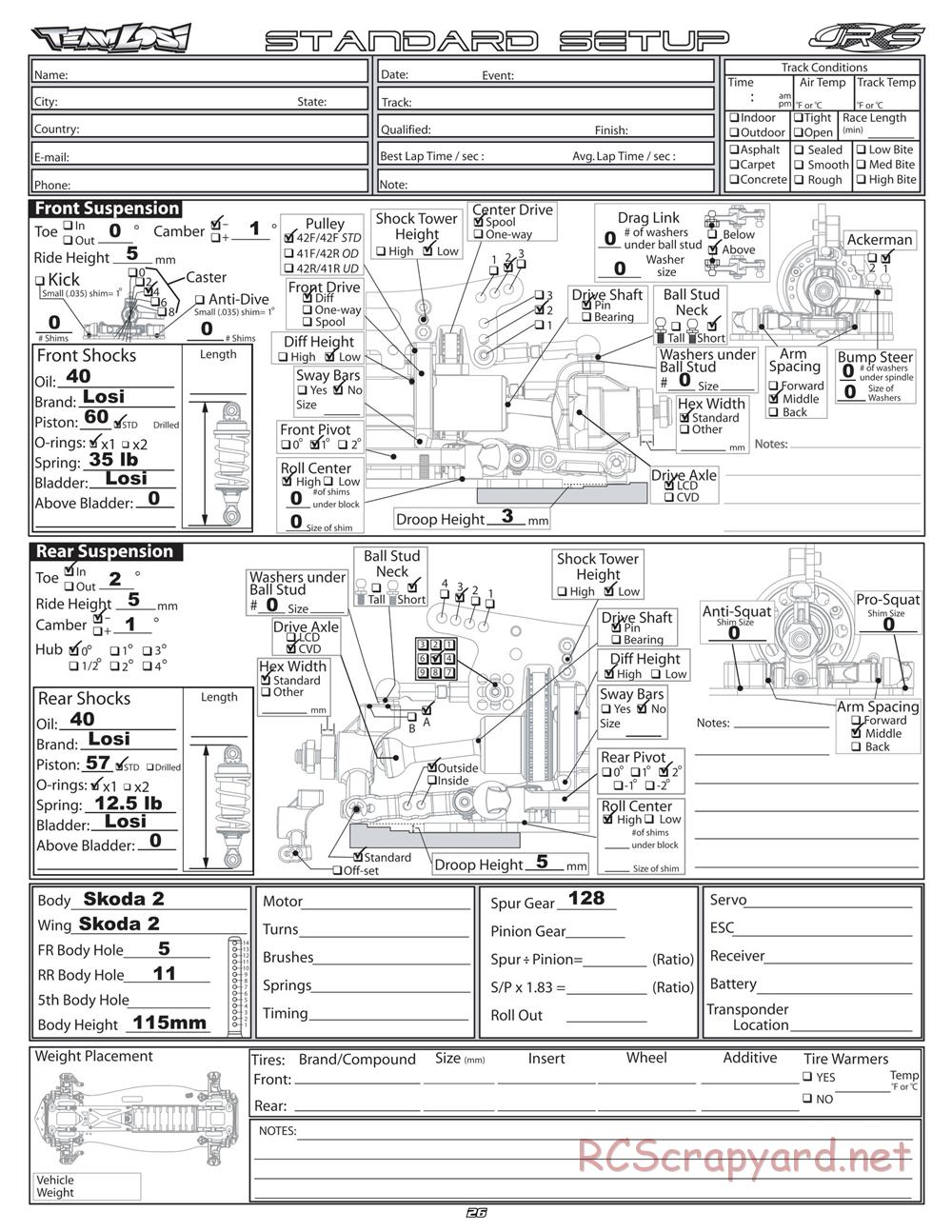 Team Losi - JRX-S - Manual - Page 29