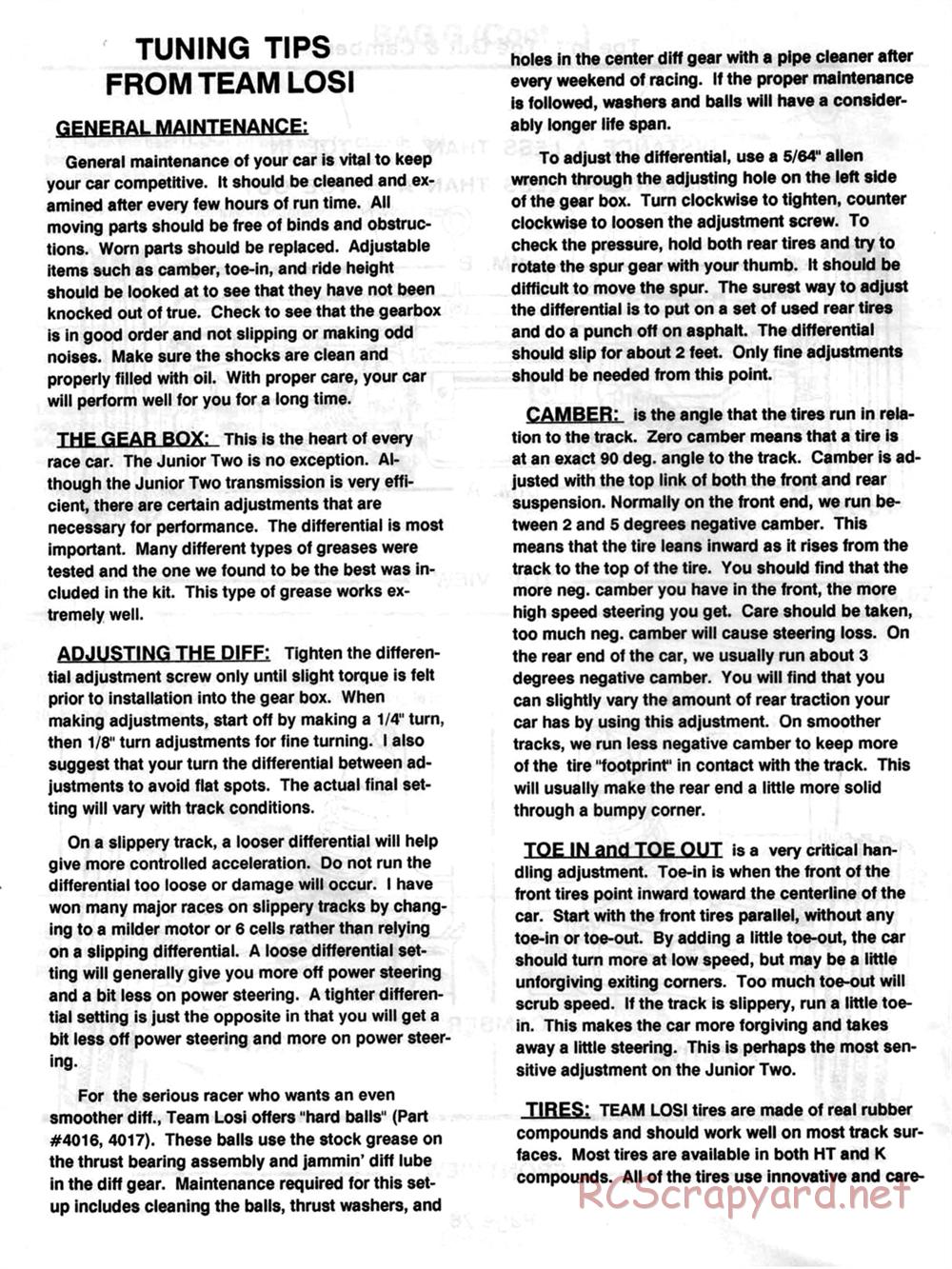 Team Losi - Junior Two - Manual - Page 32