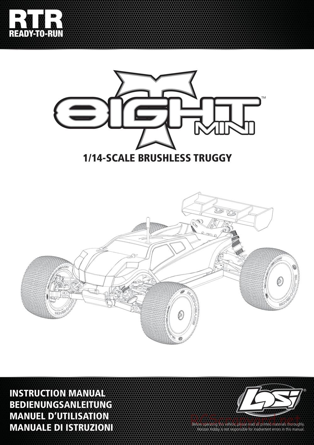 Team Losi - Mini 8ight-T - Manual - Page 1