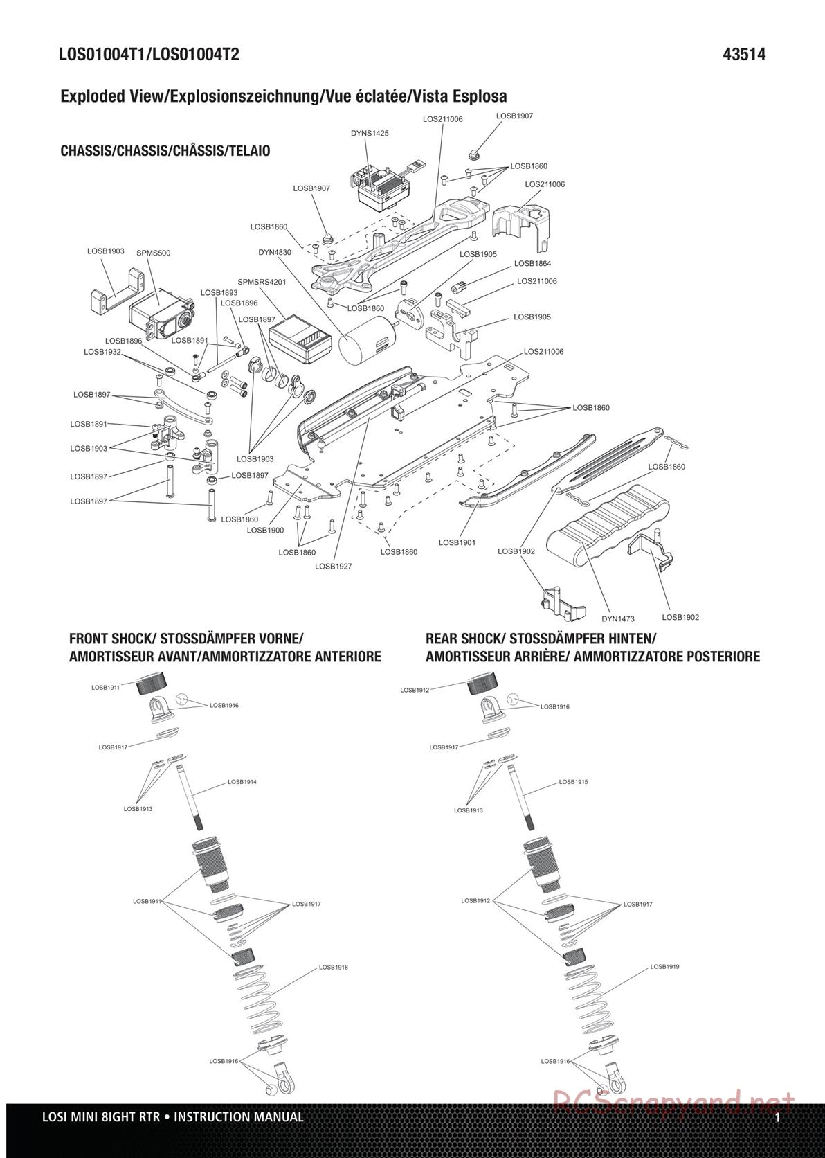 Team Losi - Mini-8ight - Manual - Page 1