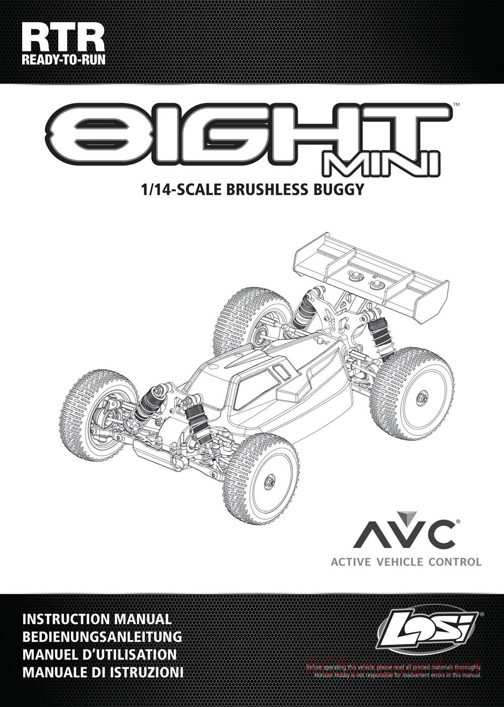 Team Losi - Mini-8ight - Manual - Page 1