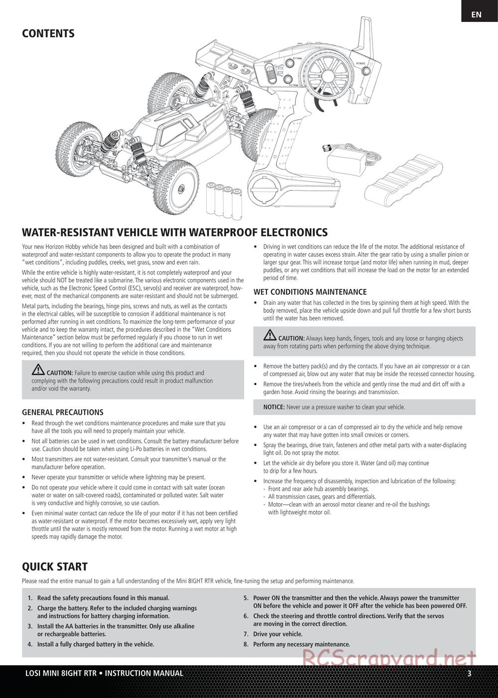Team Losi - Mini-8ight - Manual - Page 3