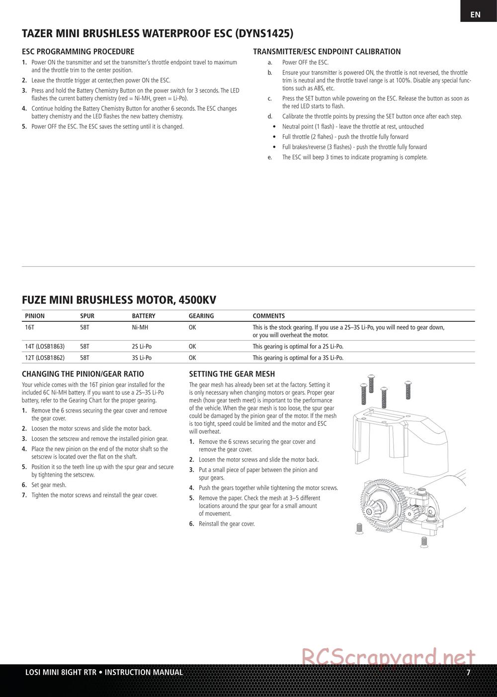 Team Losi - Mini-8ight - Manual - Page 7