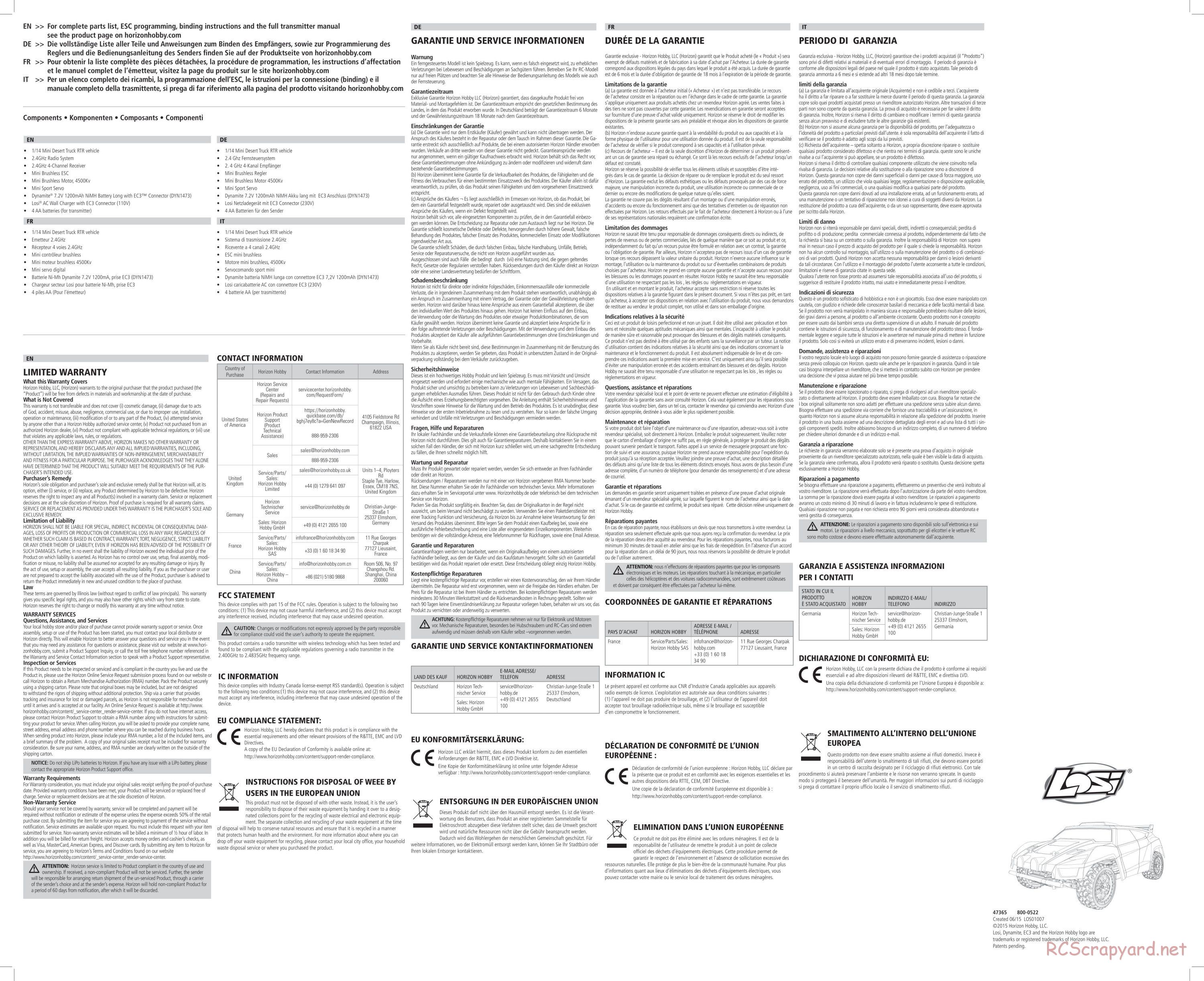 Team Losi - Mini Desert Truck - Manual - Page 2