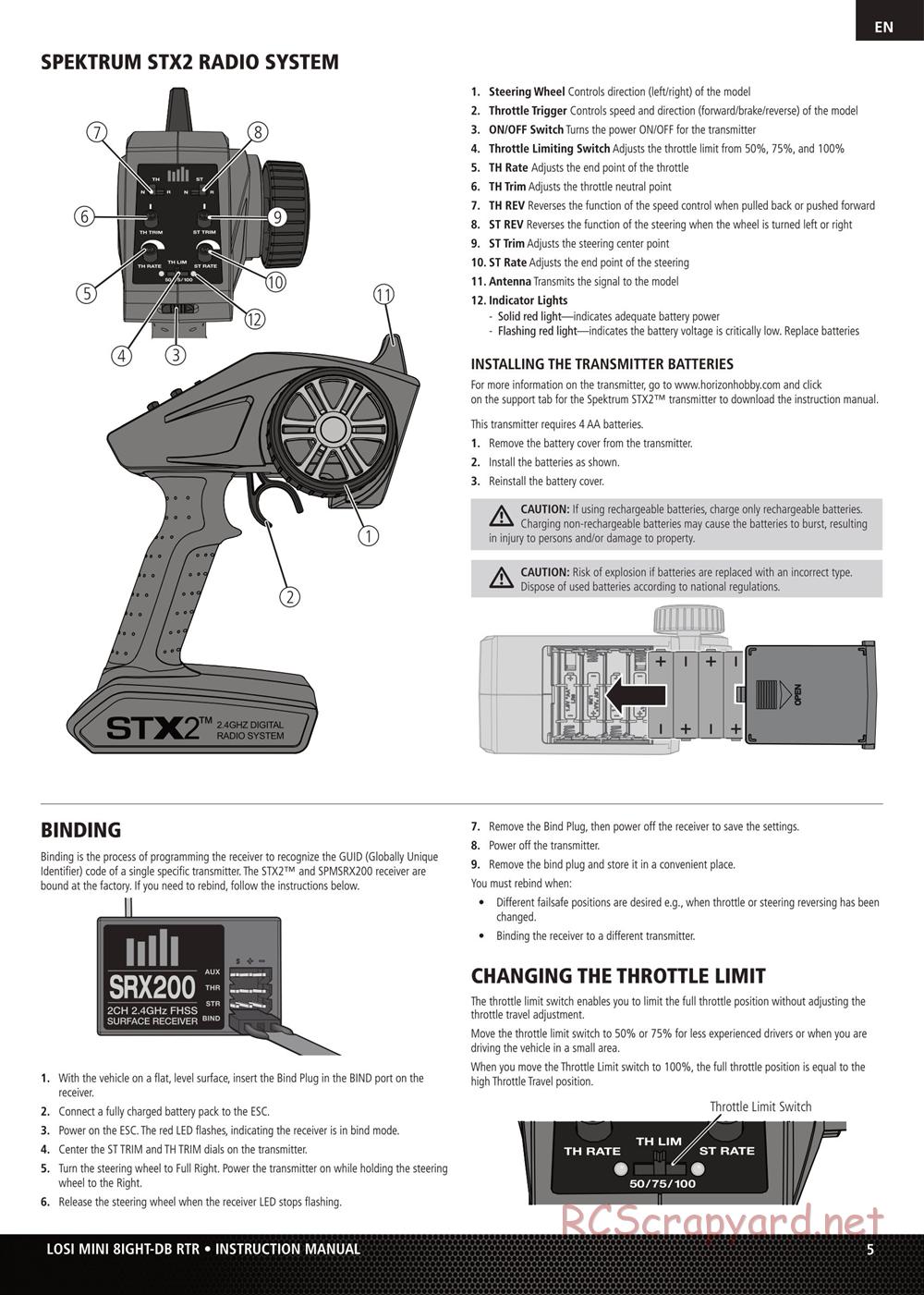 Team Losi - Mini 8ight DB - Manual - Page 5