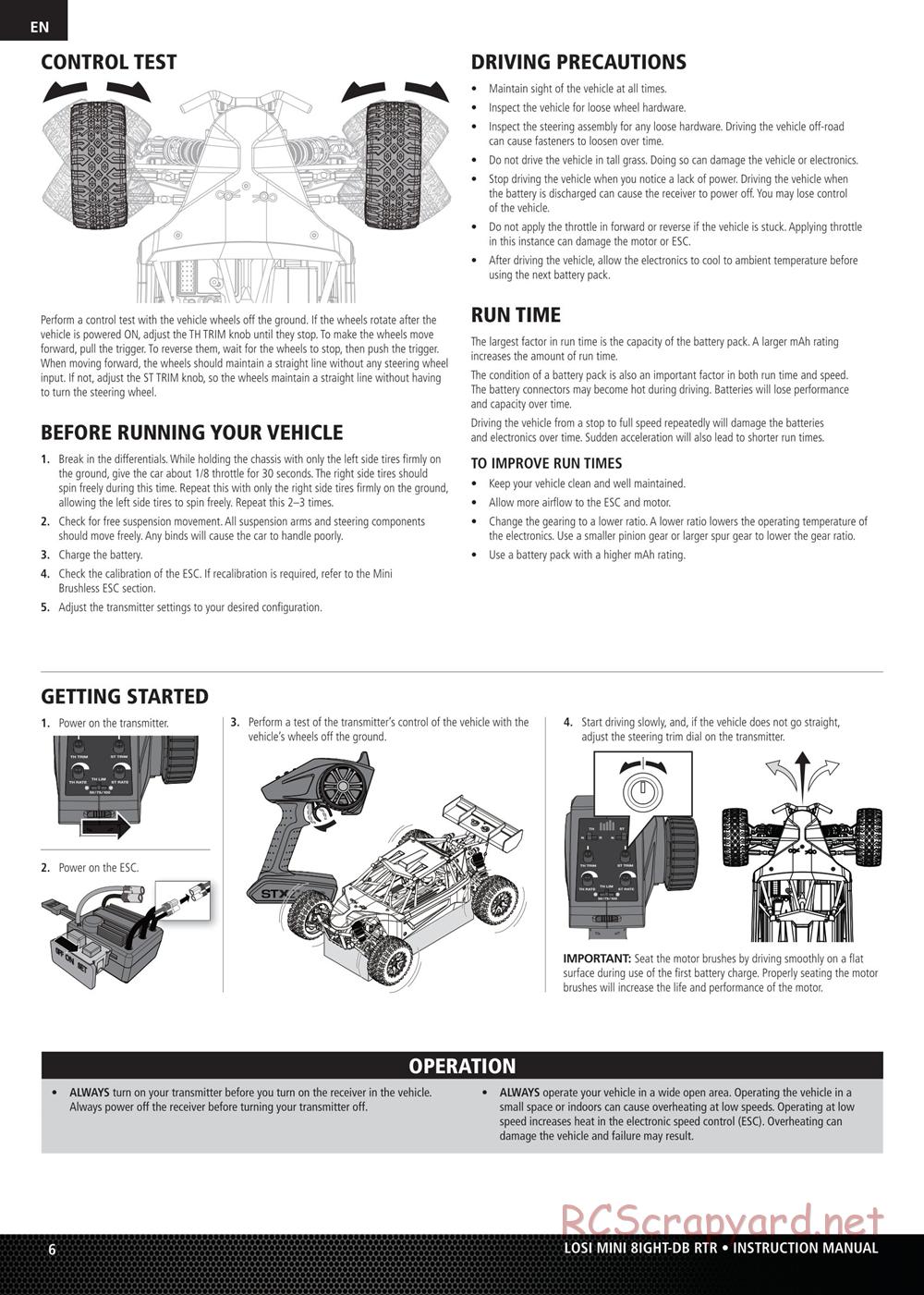 Team Losi - Mini 8ight DB - Manual - Page 6