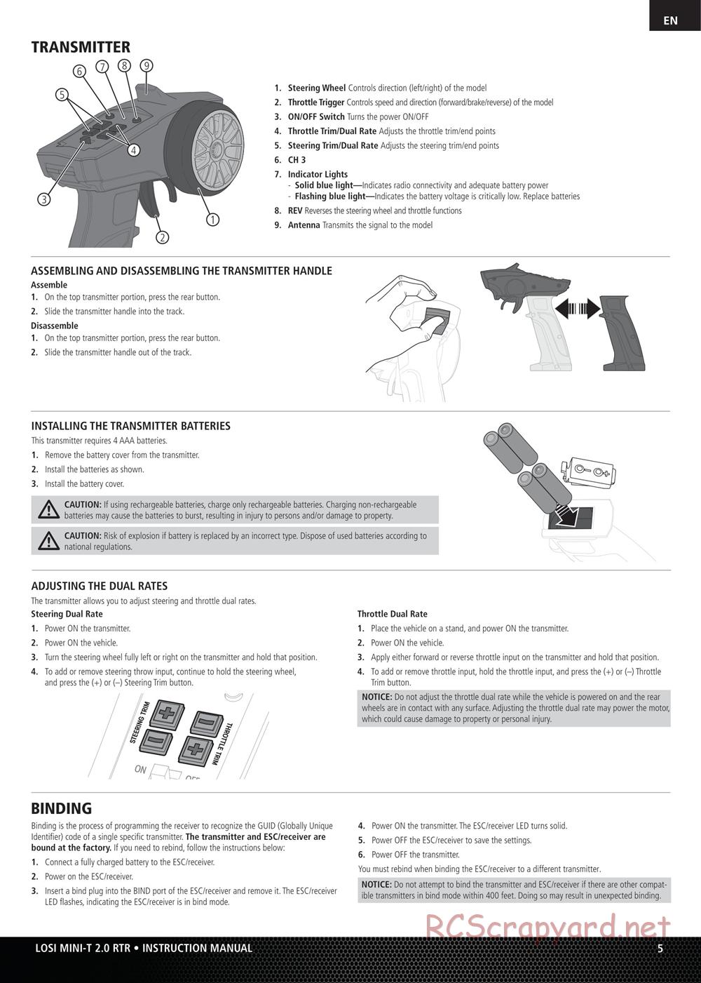 Team Losi - Mini-T 2.0 - Manual - Page 5