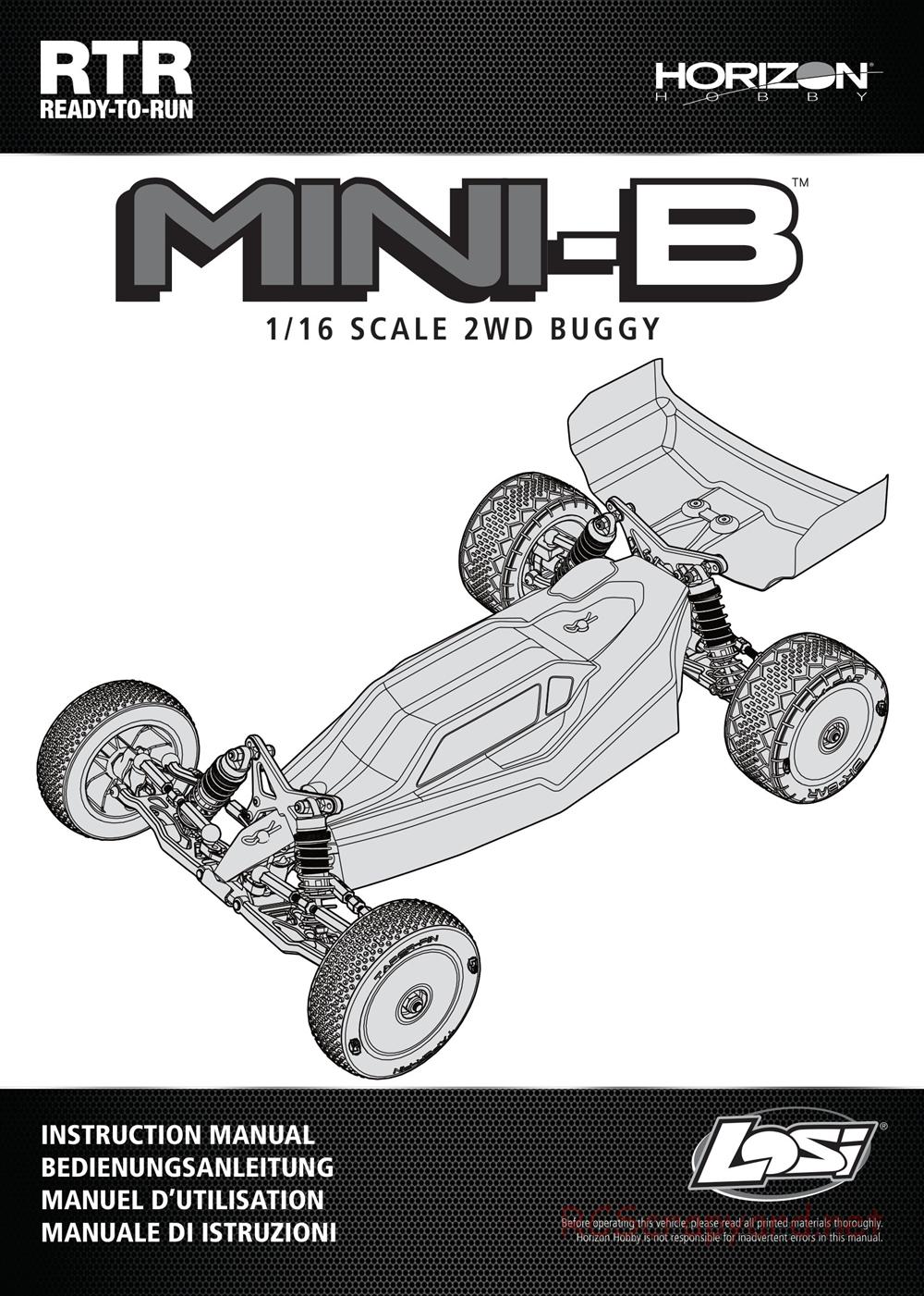 Team Losi - Mini-B - Manual - Page 1