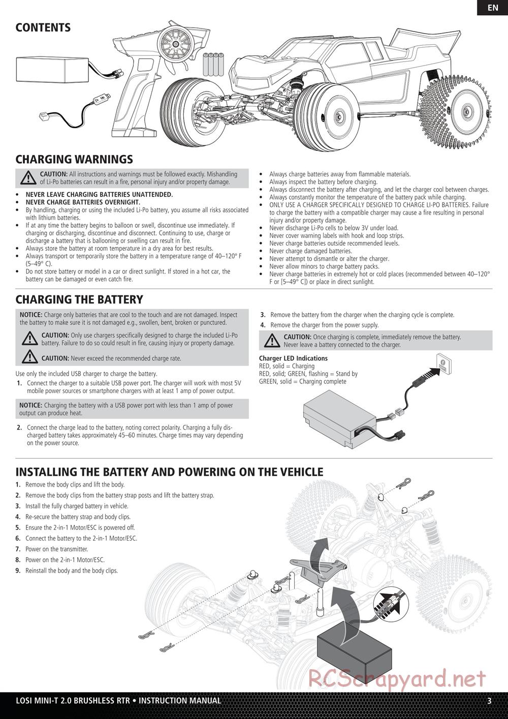 Team Losi - Mini-T 2.0 - Manual - Page 3