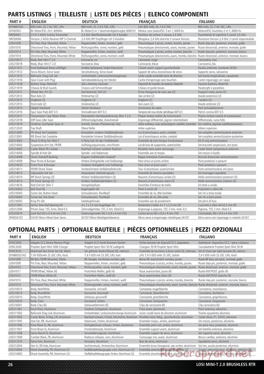 Team Losi - Mini-T 2.0 - Manual - Page 8