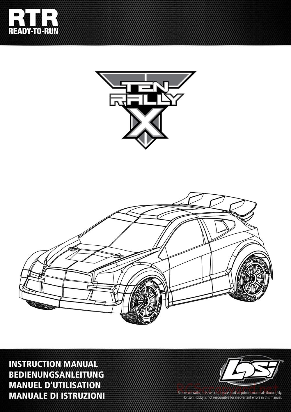 Team Losi - Ten Rally-X - Manual - Page 1