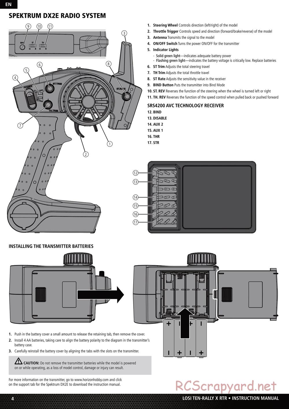 Team Losi - Ten Rally-X - Manual - Page 4