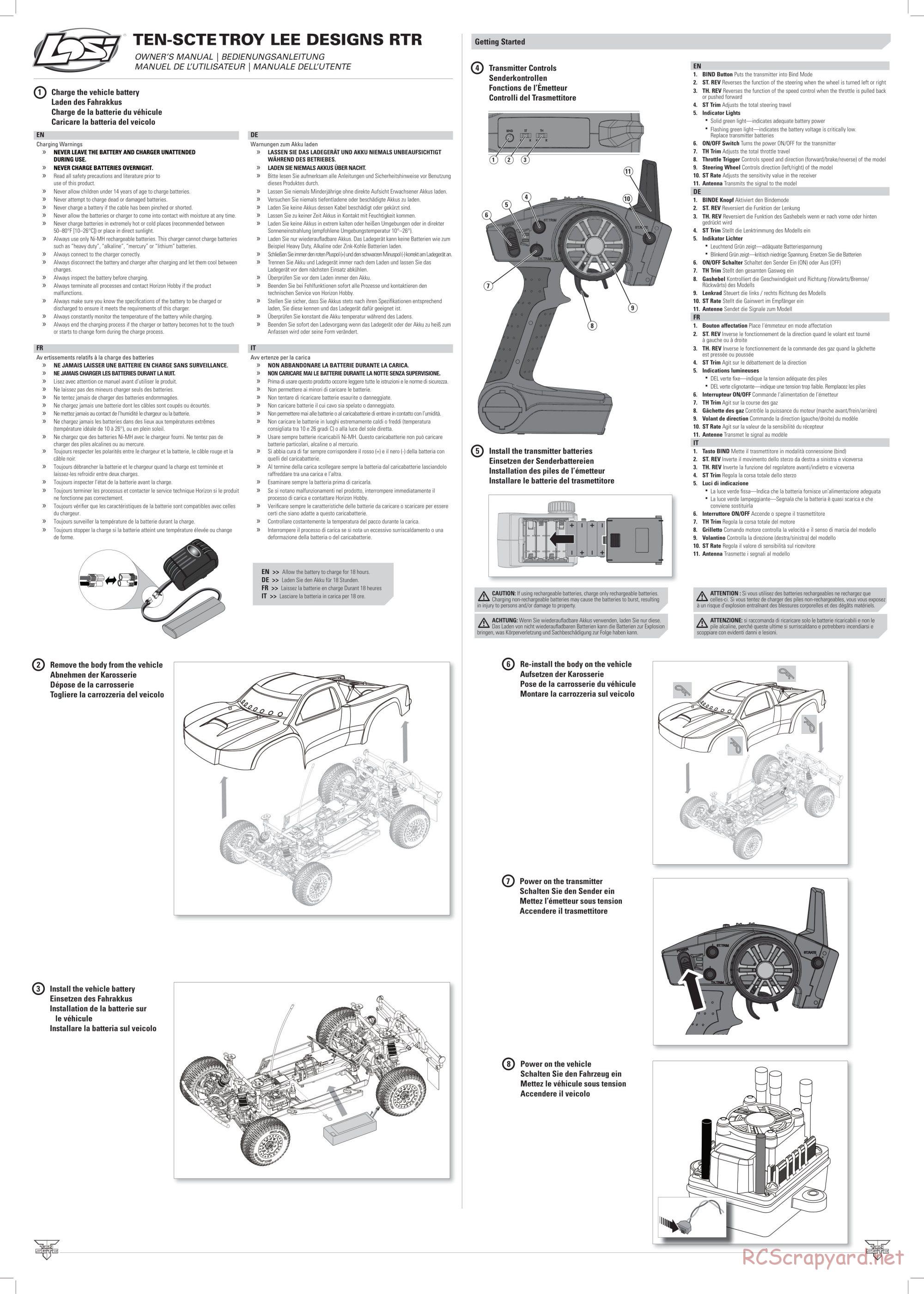 Team Losi - Ten-SCTE Troy Lee Designs - Manual - Page 2