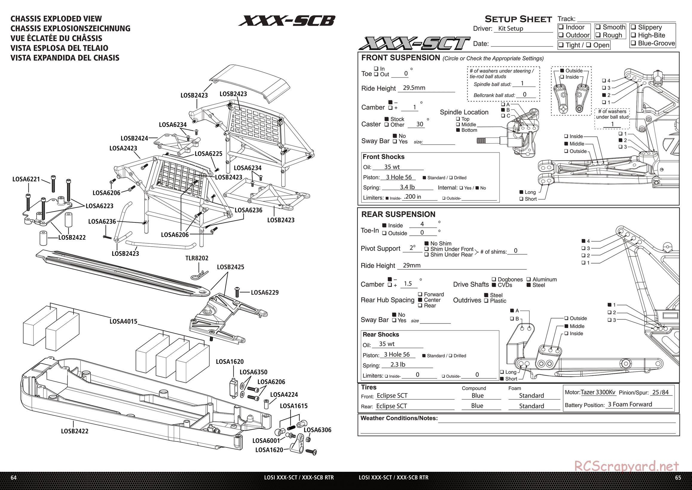 Team Losi - XXX-SCB / XXX-SCT - AVC - Manual - Page 7