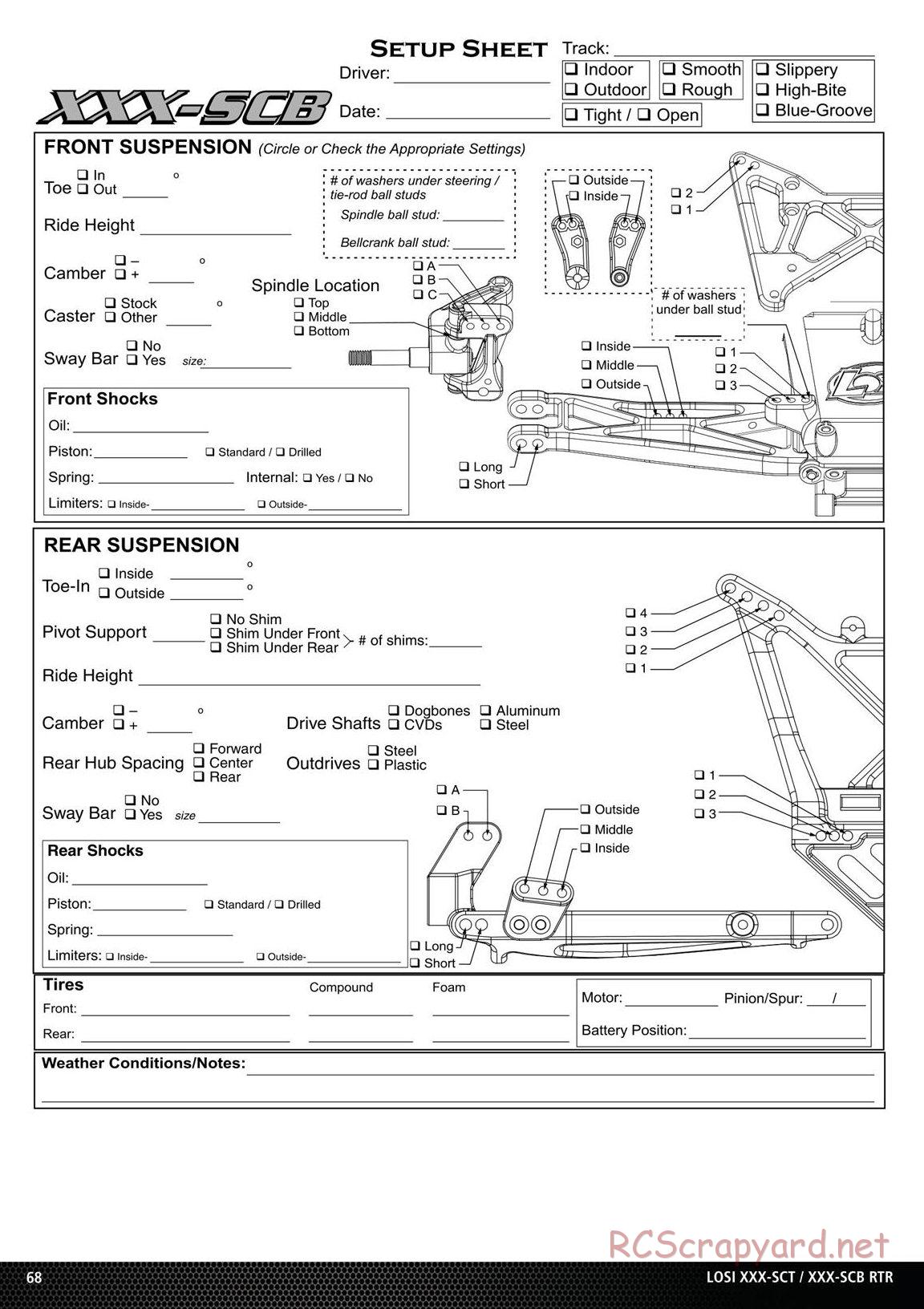 Team Losi - XXX-SCB / XXX-SCT - AVC - Manual - Page 9