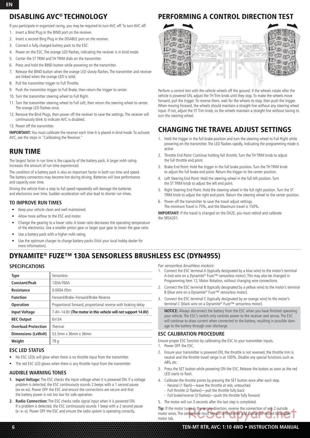 Team Losi - Ten-MT - Manual - Page 6