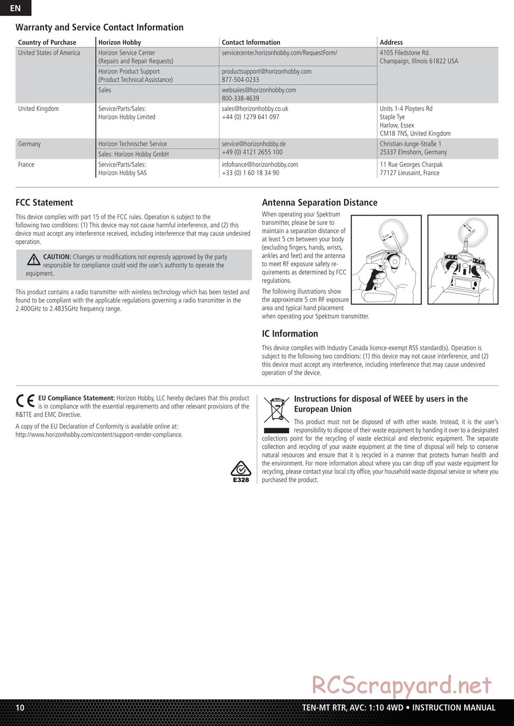 Team Losi - Ten-MT - Manual - Page 10