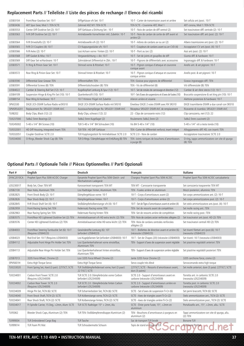 Team Losi - Ten-MT - Manual - Page 12