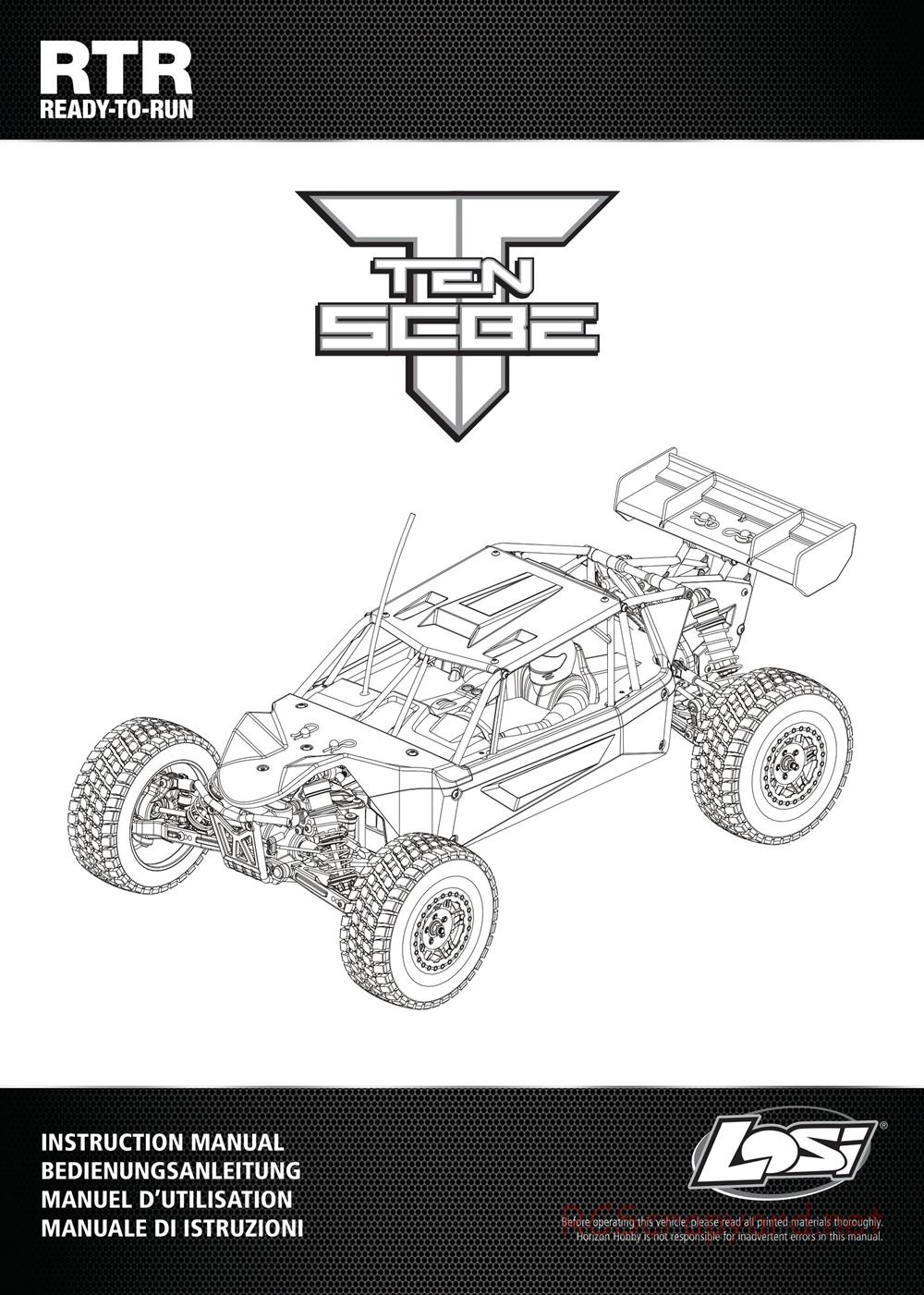 Team Losi - Ten-SCBE - Manual - Page 1