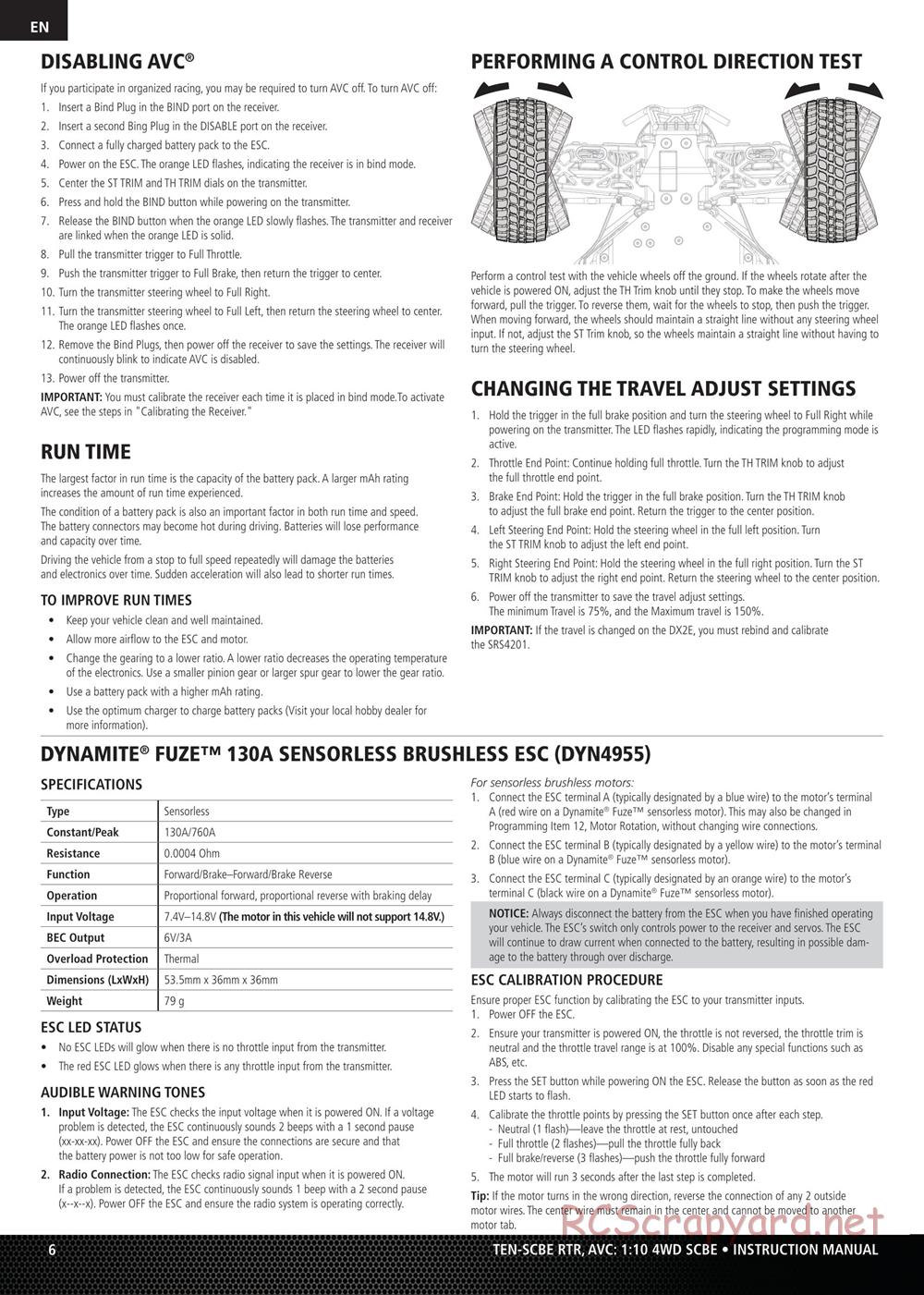 Team Losi - Ten-SCBE - Manual - Page 6