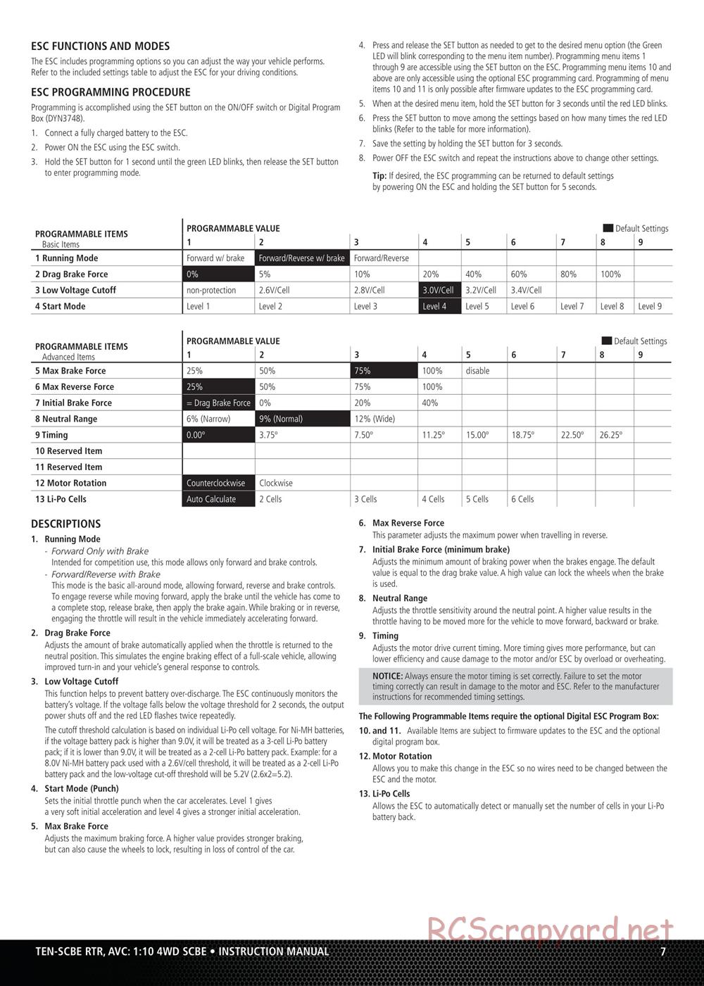 Team Losi - Ten-SCBE - Manual - Page 7