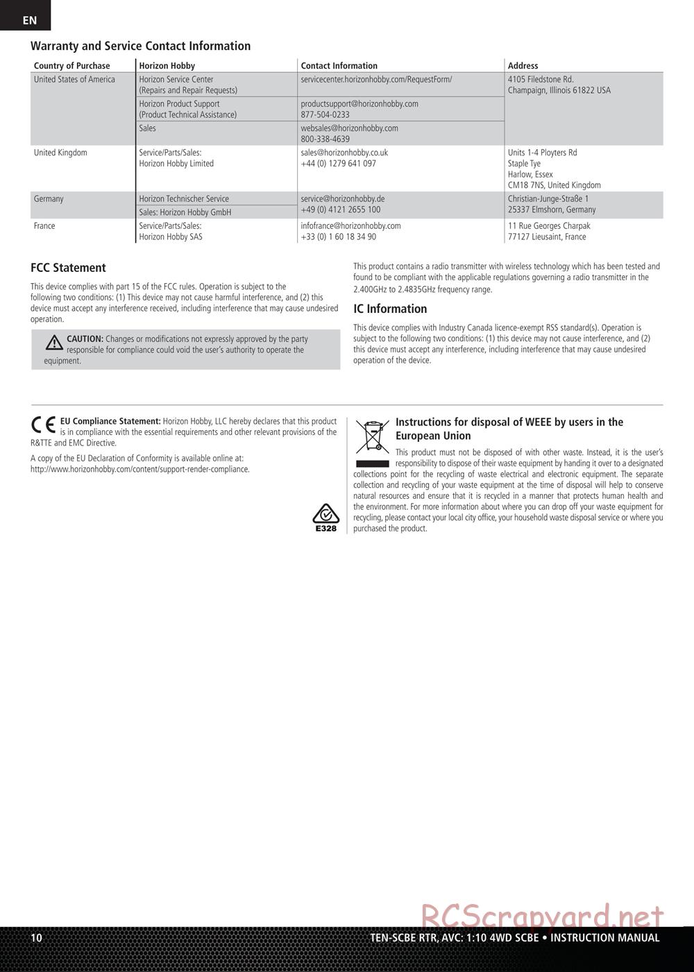 Team Losi - Ten-SCBE - Manual - Page 10