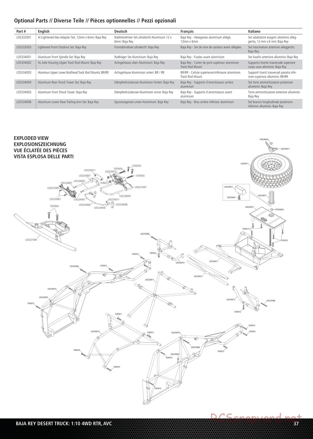 Team Losi - Baja Rey - Manual - Page 3