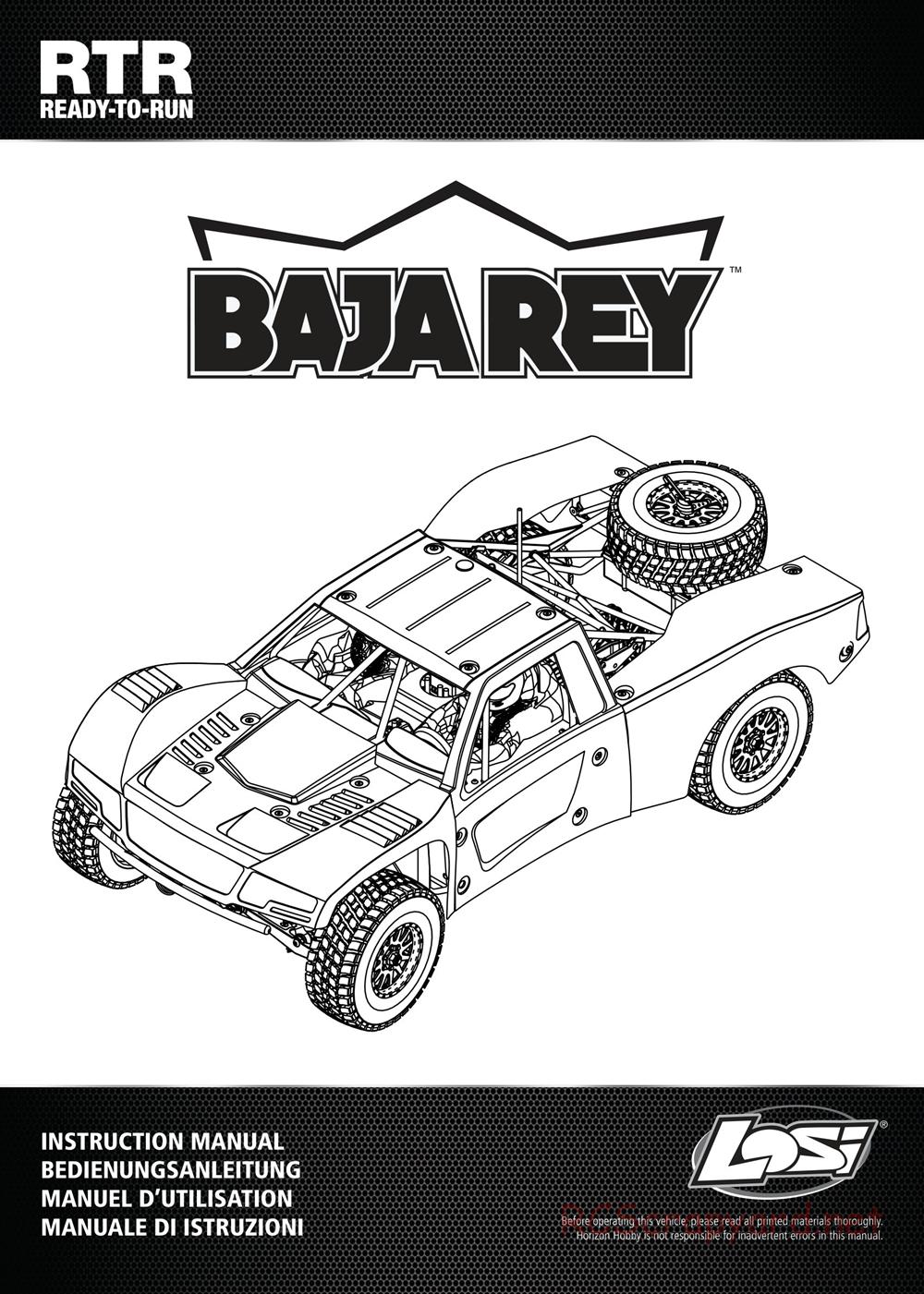 Team Losi - Baja Rey - Manual - Page 1
