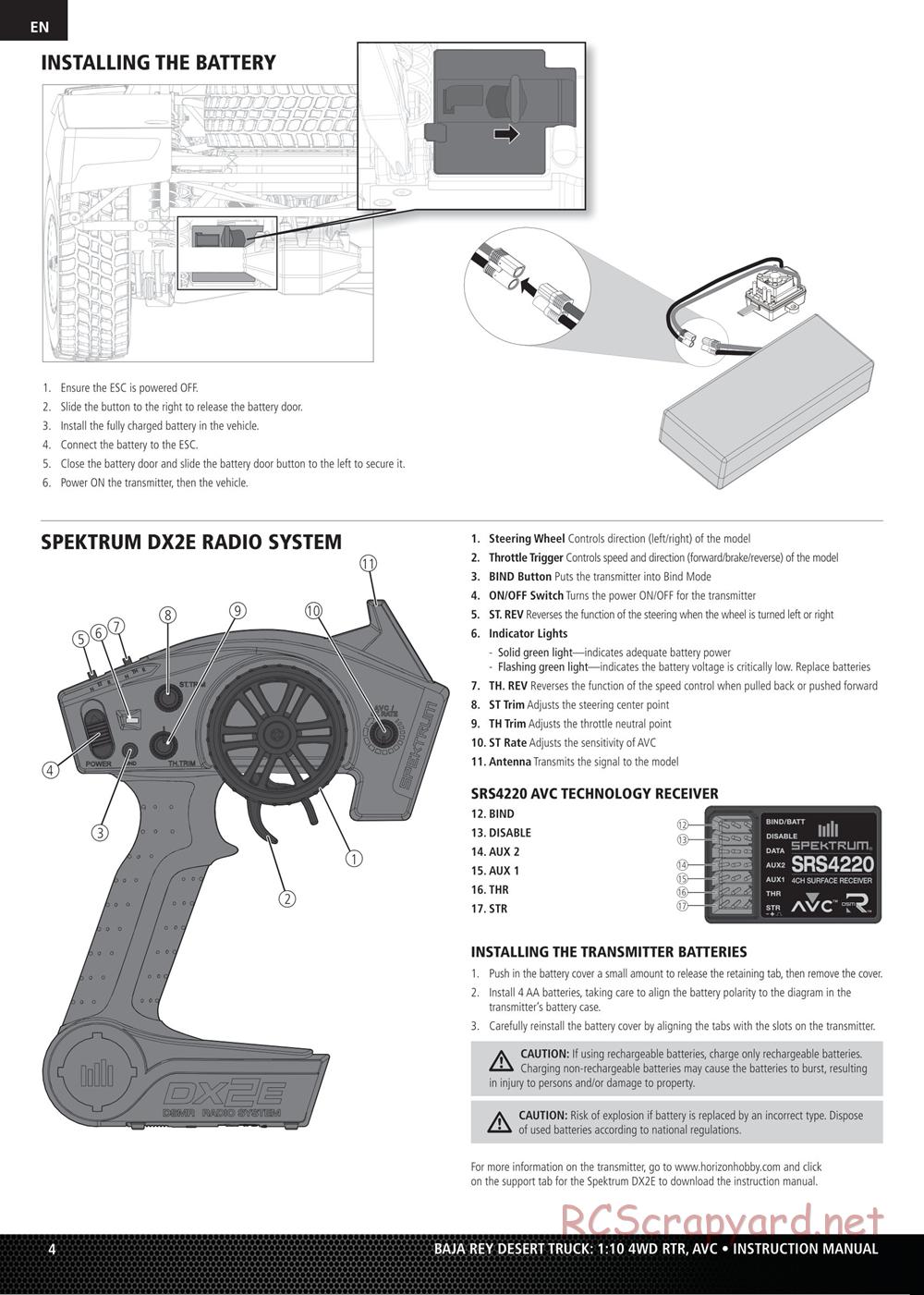 Team Losi - Baja Rey - Manual - Page 4