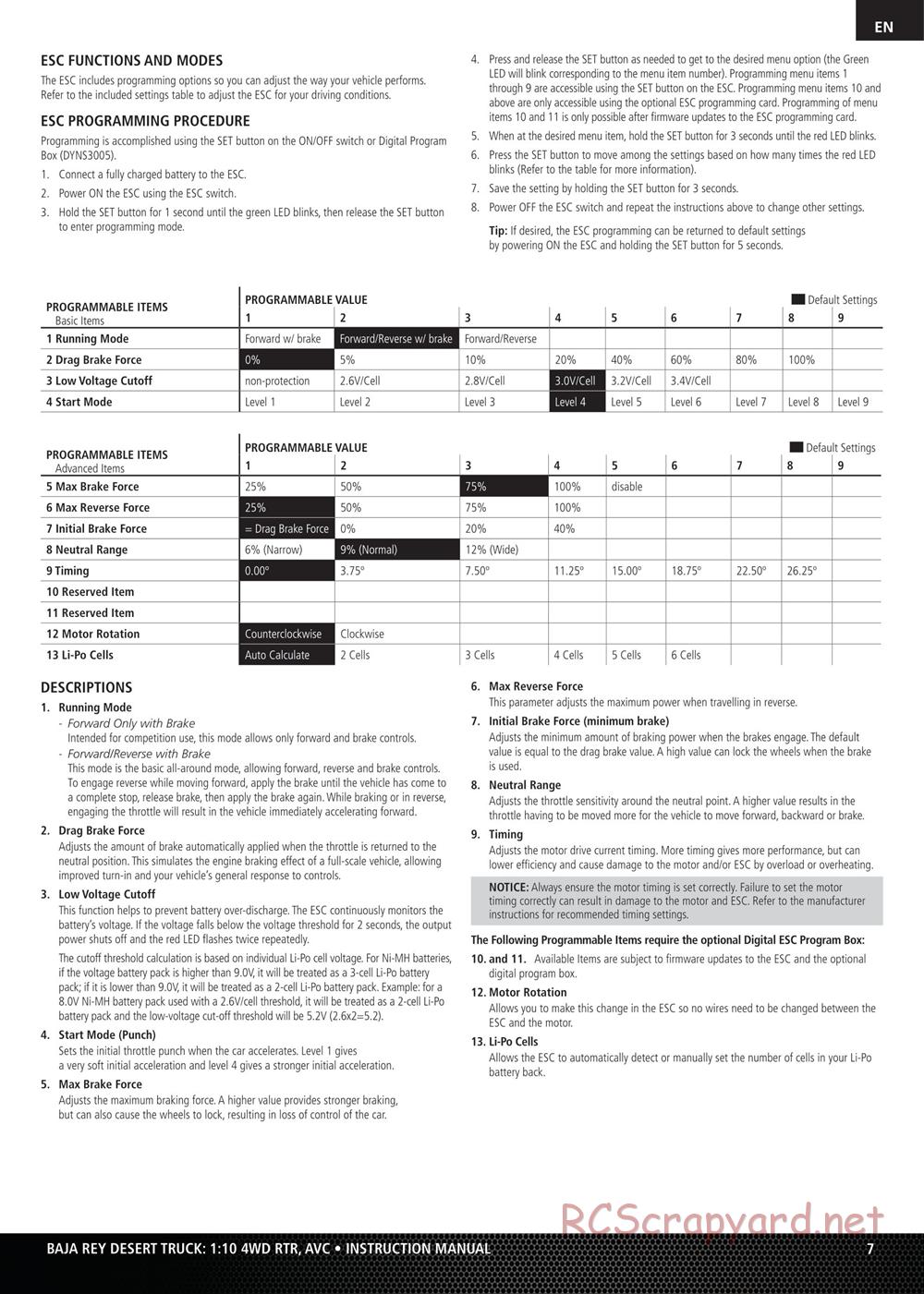 Team Losi - Baja Rey - Manual - Page 7