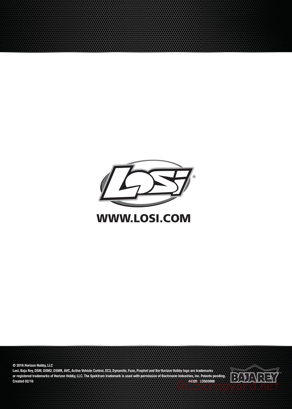 Team Losi - Baja Rey - Manual - Page 16