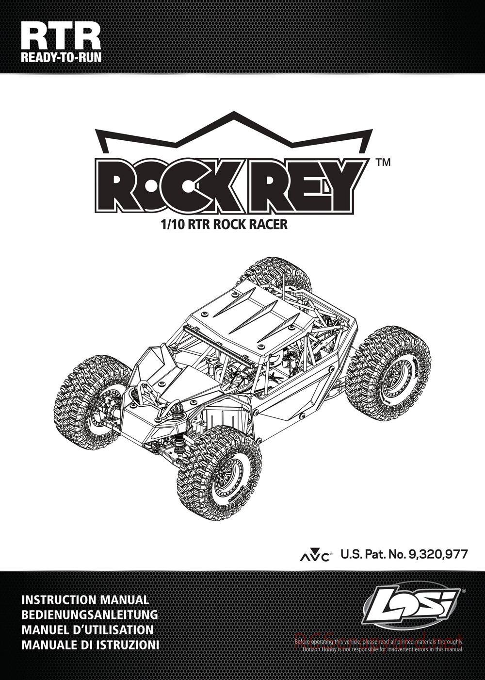 Team Losi - Rock Rey - Rock Racer - Manual - Page 1
