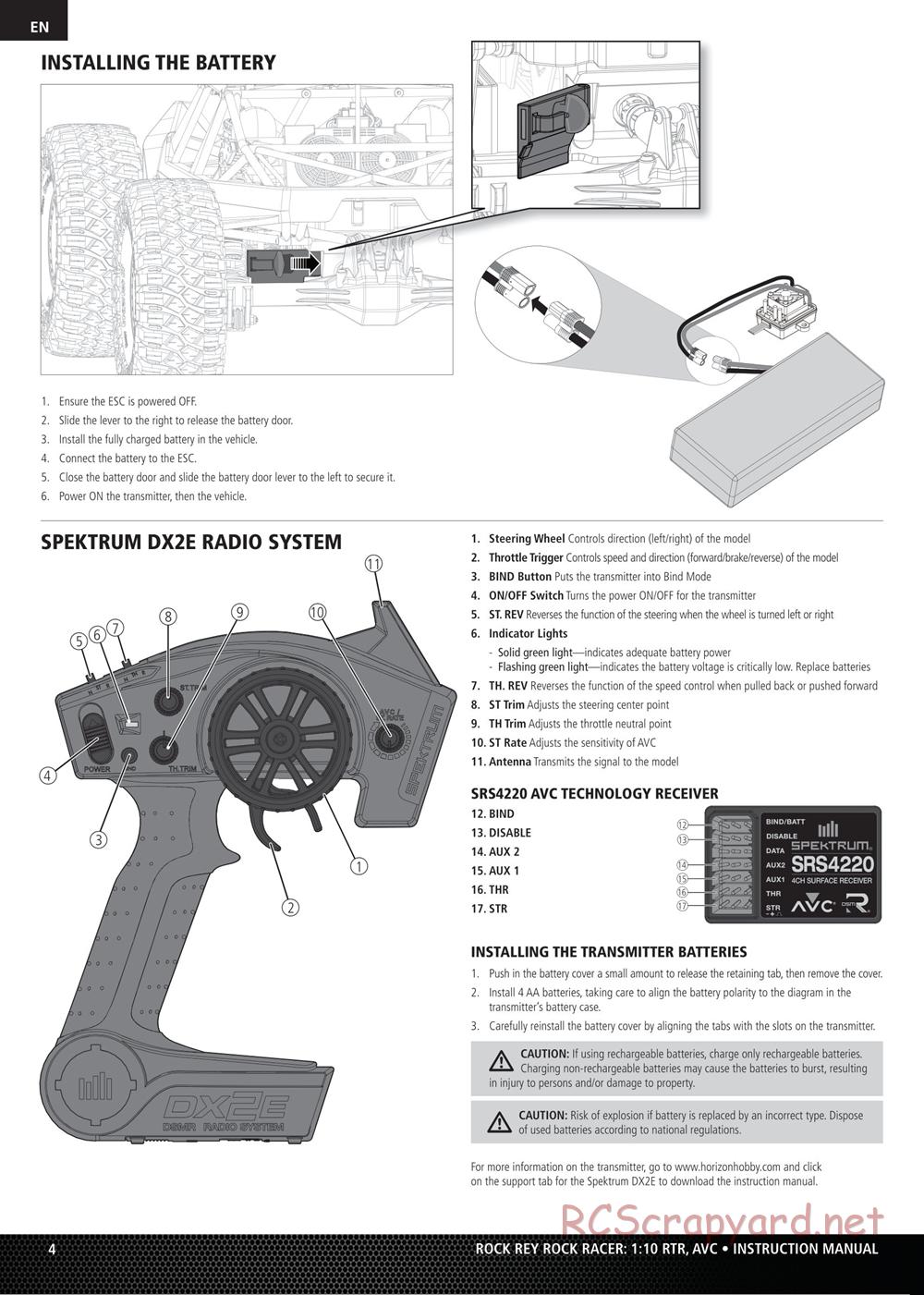 Team Losi - Rock Rey - Rock Racer - Manual - Page 4