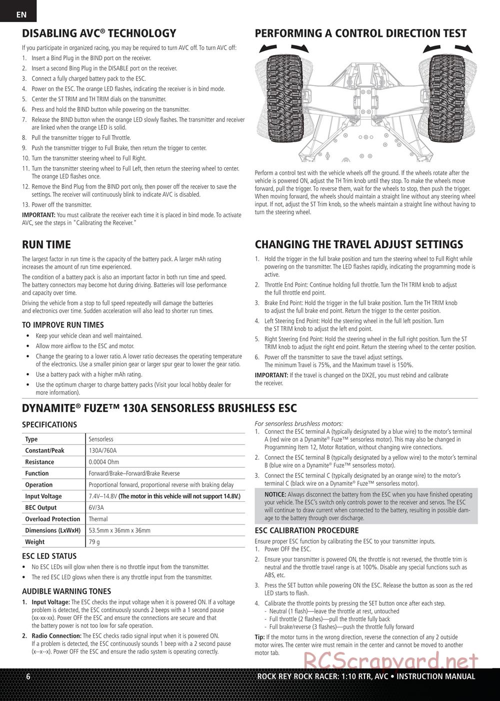 Team Losi - Rock Rey - Rock Racer - Manual - Page 6