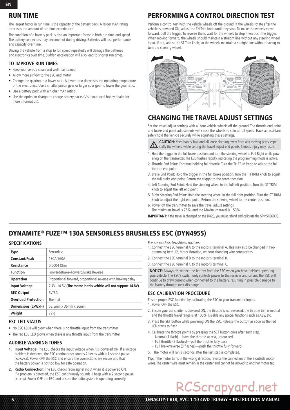 Team Losi - Tenacity-T Truggy - Manual - Page 6