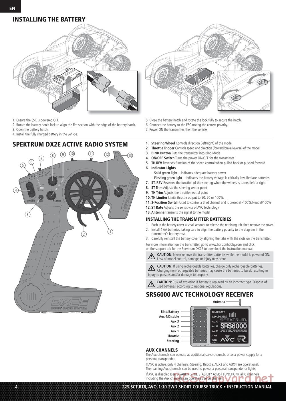 Team Losi - 22S SCT Maxxis - Manual - Page 4