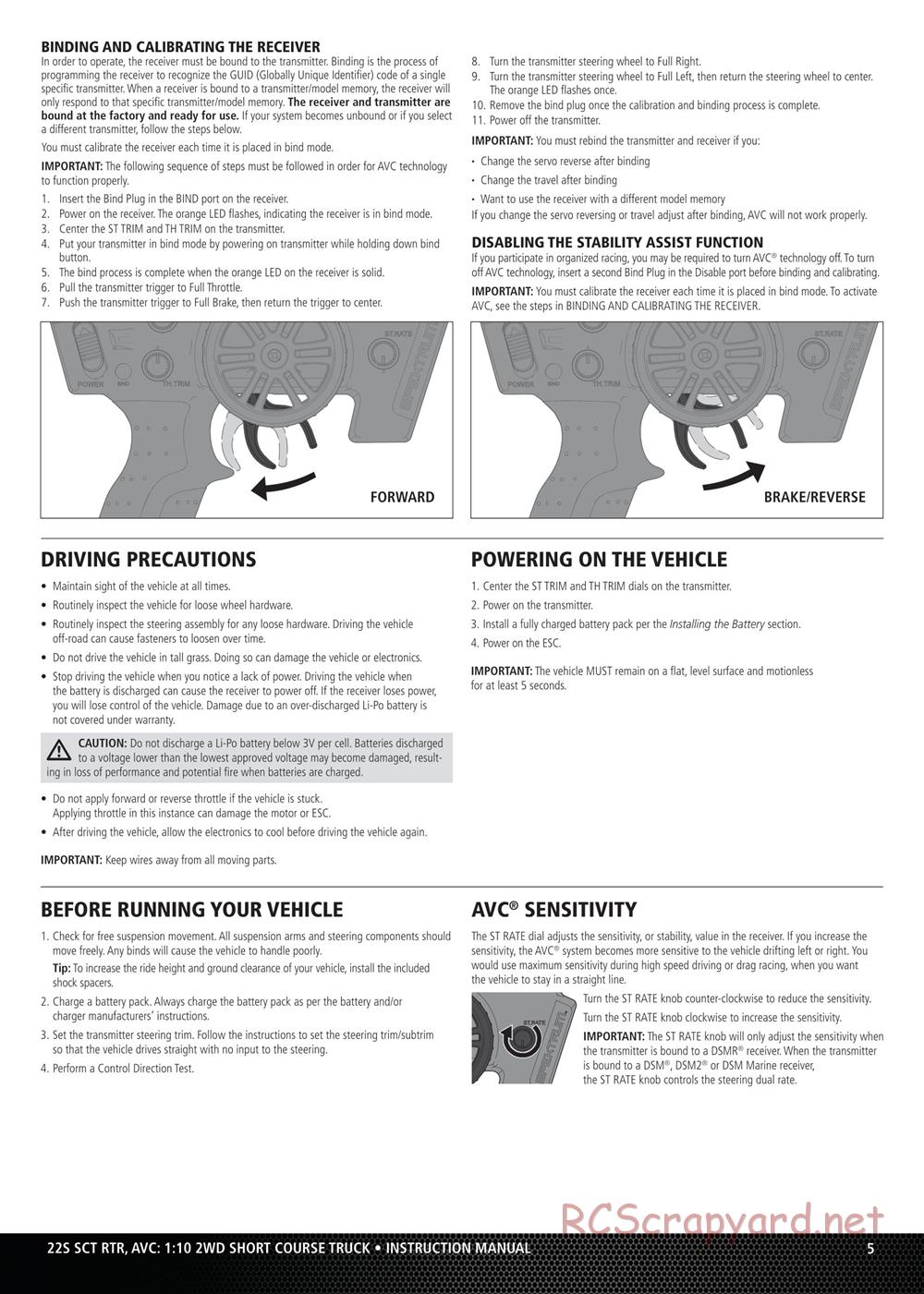 Team Losi - 22S SCT Maxxis - Manual - Page 5