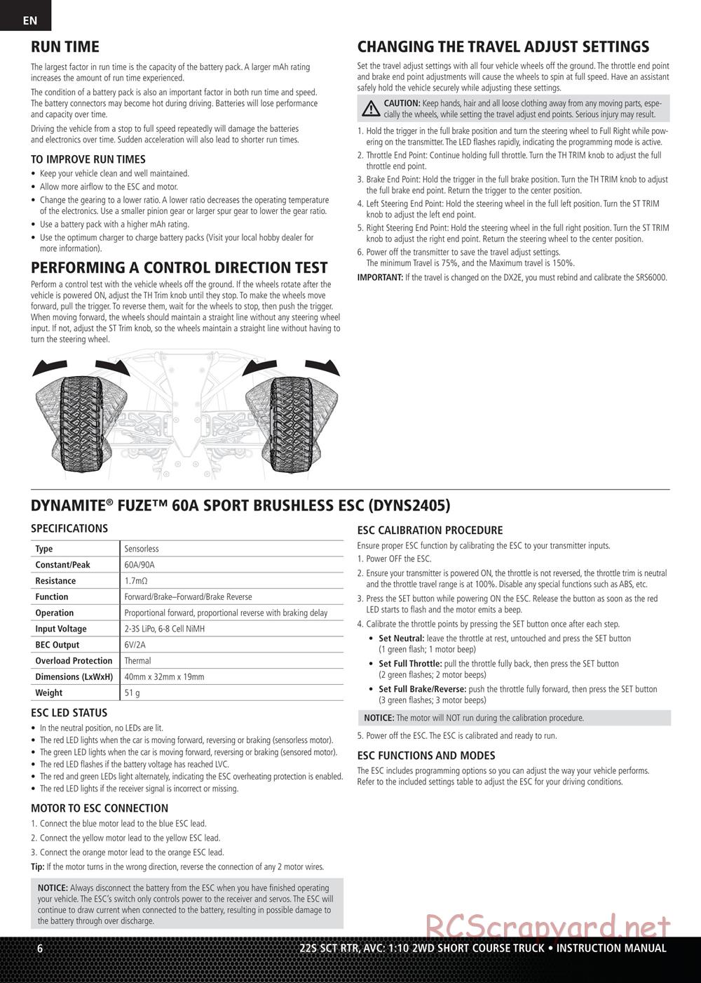 Team Losi - 22S SCT Maxxis - Manual - Page 6