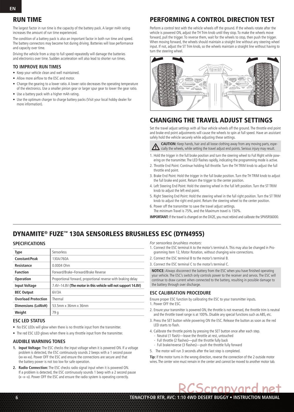 Team Losi - Tenacity-DB - Manual - Page 6